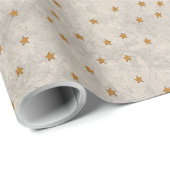 Gold Star Pattern Wrapping Paper Cadeaupapier (Rol Hoek)