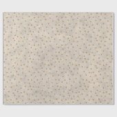 Gold Star Pattern Wrapping Paper Cadeaupapier (Vlak)