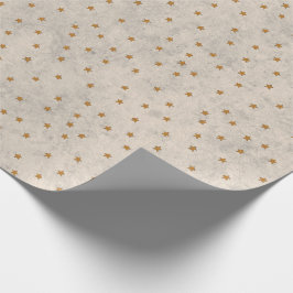 Gold Star Pattern Wrapping Paper Cadeaupapier