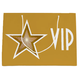 Gold Star-print VIP Goud groot Large Cadeauzakje