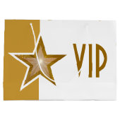 Gold Star print VIP Goud wit groot Groot Cadeauzakje (Achterkant)