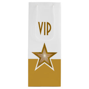 Gold Star print VIP goudwitte wijn Cadeautas
