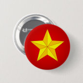 Gold Star Ronde Button 5,7 Cm (Voorkant /achterkant)