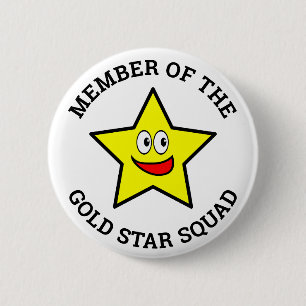 Gold Star Squad Member Ronde Button 5,7 Cm