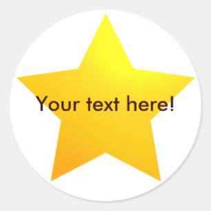Gold Star-stickers Ronde Sticker