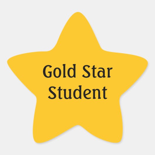 Gold Star Student Sticker Reward | Teacher  (Voorkant)