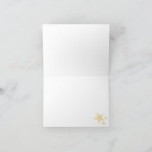 Gold Star sur Carte de remerciements blanc (Intérieur)