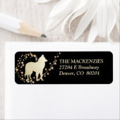 Gold Star Swirl Belgium Tervuren Dog Etiket (Insitu)