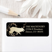 Gold Star Swirl Border Collie Etiket (Insitu)