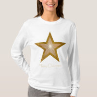 Gold Star 'two tone'-teksthoes t-shirt