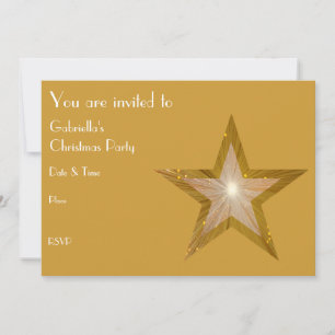 Gold Star-uitnodiging voortekst Kaart