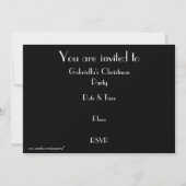 Gold Star-uitnodiging zwart Kaart (Achterkant)