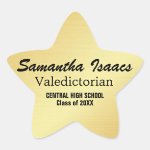 Gold Star Valedictorian Afstuderen Sticker