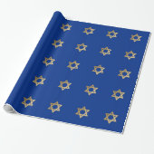 Gold Star van David Jewish Feestdagen Gift Cadeaupapier (Uitgerold)