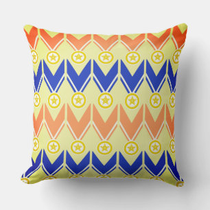 Gold Star van Oranje en blauw Kussen