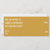 Gold Star 'VIP PASS' uitnodiging goud lang (Achterkant)