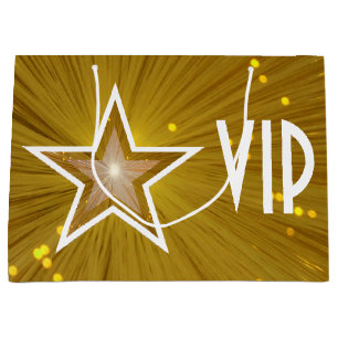 Gold Star VIP wit groot Large Cadeautasje