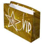 Gold Star VIP wit groot Large Cadeautasje (Achterkant Gekanteld)