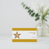 Gold Star visitekaartje witte streep (Staand voorkant)