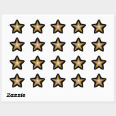 Gold Star-vorm sticker zwart (Vel)