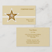 Gold Star White line visitekaartje crème (Voorkant / Achterkant)