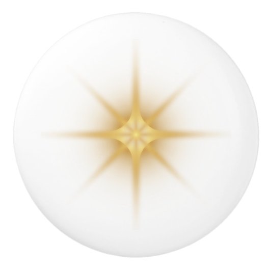 Gold Starburst Keramische Knop (Voorkant)
