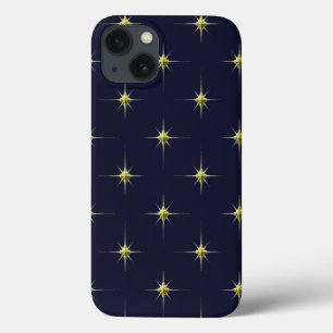 Gold Starburst Pattern iPhone 13 Hoesje