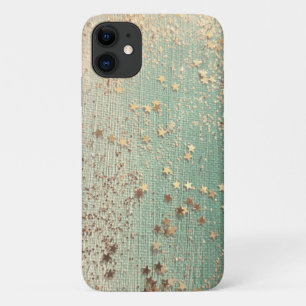 Gold Stardust op Zee Green iPhone 11 Hoesje