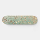 Gold Stardust op Zee Green Skateboard (Horizontaal)