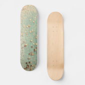 Gold Stardust op Zee Green Skateboard (Voorkant)