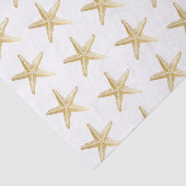 Gold Starfish Beach Kustthema Tissuepapier (Detail)