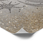 Gold Starfish Tropical Beach Affiche de bienvenue  (Coin)