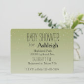 Gold Starlight-baby shower Kaart (Staand voorkant)