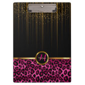 Gold Starlight en helder roze glitter design Klembord (Voorkant)