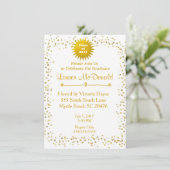 Gold Stars 2018 Graduation Invitation (Debout devant)