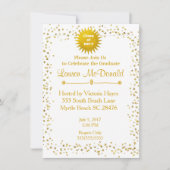 Gold Stars 2018 Graduation Invitation (Devant)