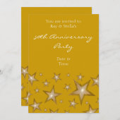 Gold Stars '50e Jubileum' verticaal goud Kaart (Voorkant / Achterkant)