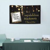 Gold Stars Afstuderen teken w / foto Spandoek (Beurs)