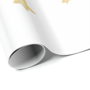 Gold Stars Baby shower Cadeaupapier