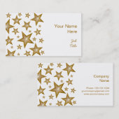 Gold Stars carte de visite côté blanc (Devant / Derrière)