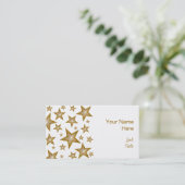 Gold Stars carte de visite côté blanc (Debout devant)