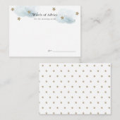 Gold Stars & Clouds Baby shower Advies Kaarten (Voorkant / Achterkant)