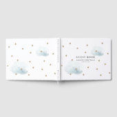 Gold Stars & Clouds Baby shower Livre d'or (Complet)