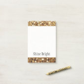 Gold Stars Confetti Glam Post-it® Notes (Op bureau)