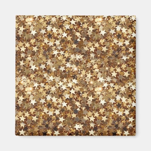 Gold Stars Confetti Magneet (Voorkant)