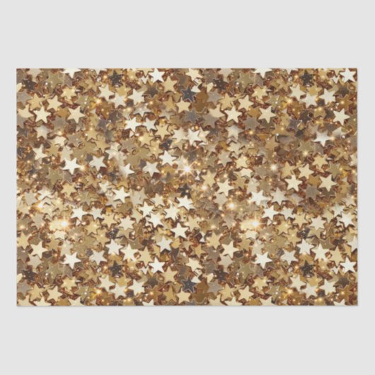 Gold Stars Confetti Tissuepapier (Voorkant)