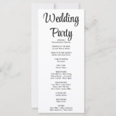 Gold Stars Crescent Moon Programme de mariage blan (Dos)