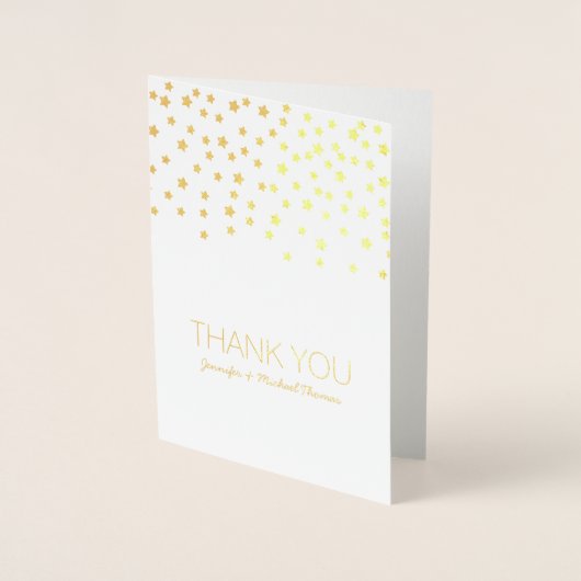 Gold Stars Dank u voor uw persoonlijke kaart (Voorkant)