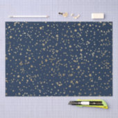 Gold Stars Deep Blue Tissuepapier (Craft)