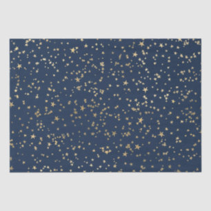 Gold Stars Deep Blue Tissuepapier